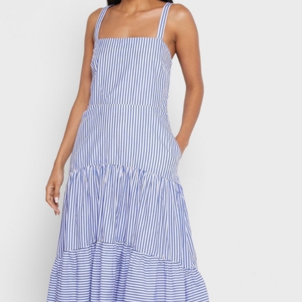 Banana Republic Poplin Tiered Maxi Dress Size 4